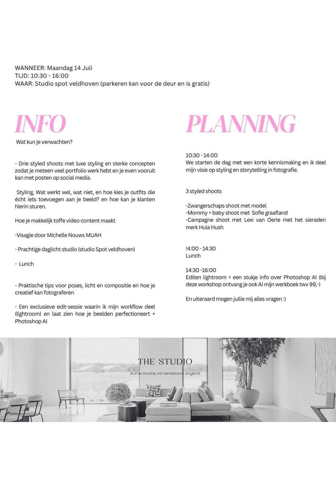 WORKSHOP 14 JULI